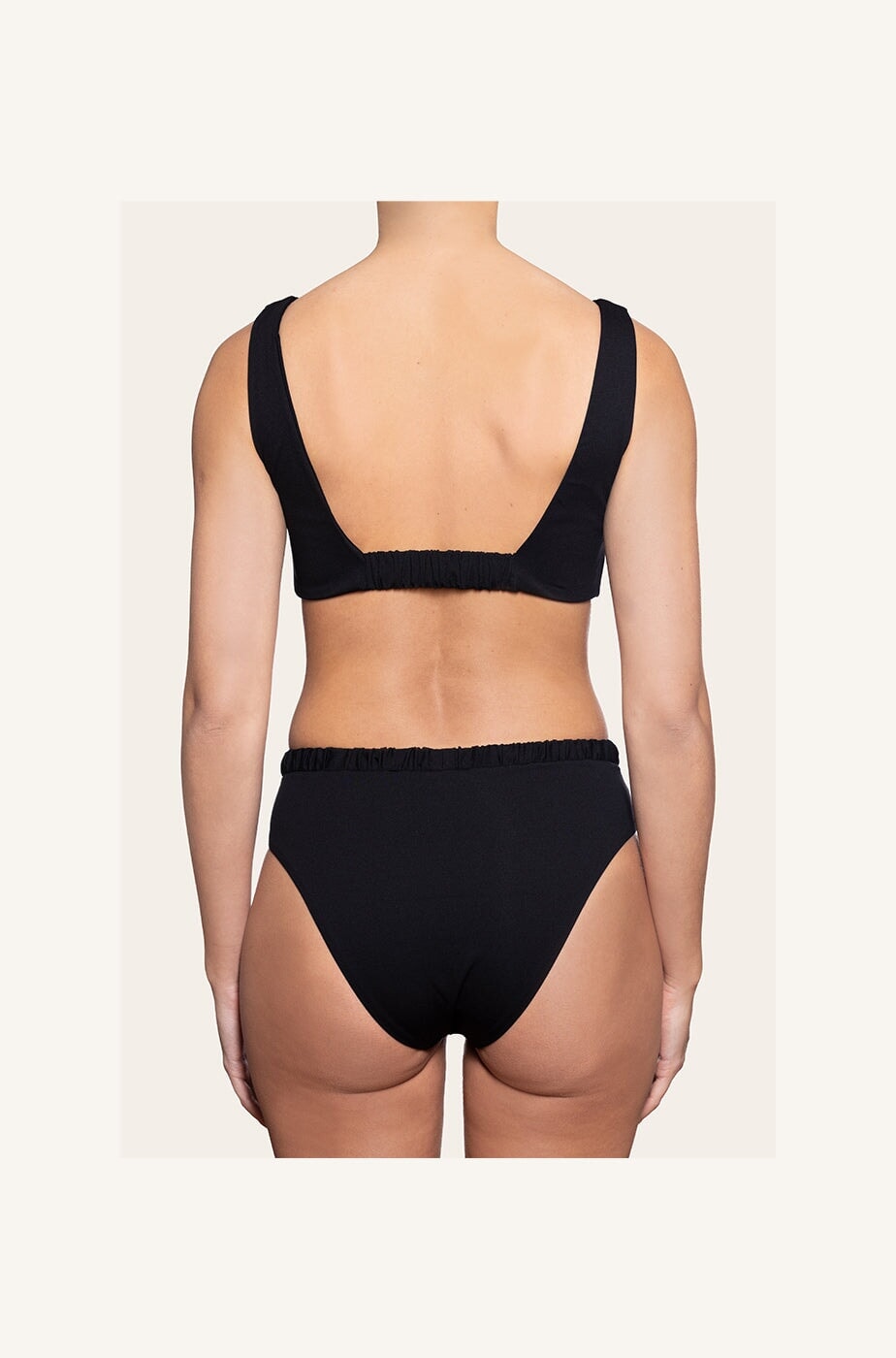 Allegra Bottom in Midnight Black Two-Piece Bikini Arloe