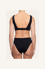Allegra Bottom in Midnight Black Two-Piece Bikini Arloe