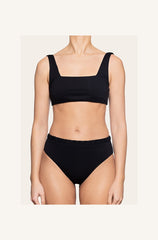 Allegra Bottom in Midnight Black Two-Piece Bikini Arloe