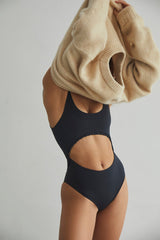Bonnie in Charcoal One-Piece Swimsuit Arloe