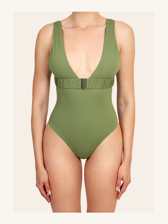 Nola in Sage Green / White Straps