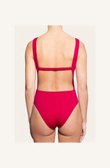 Ines in Bordeaux Red One-Piece Swimsuit Arloe