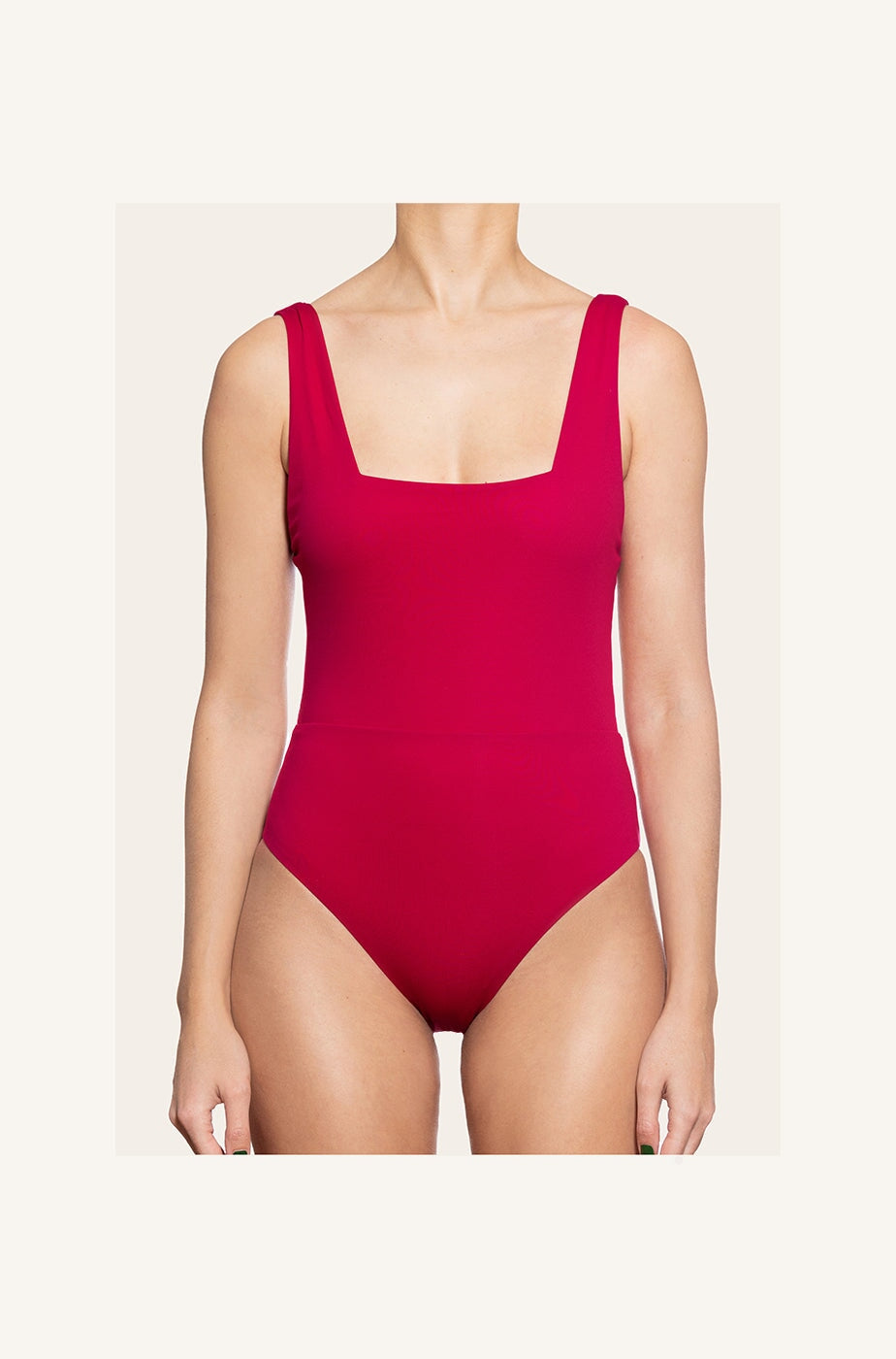 Ines in Bordeaux Red One-Piece Swimsuit Arloe