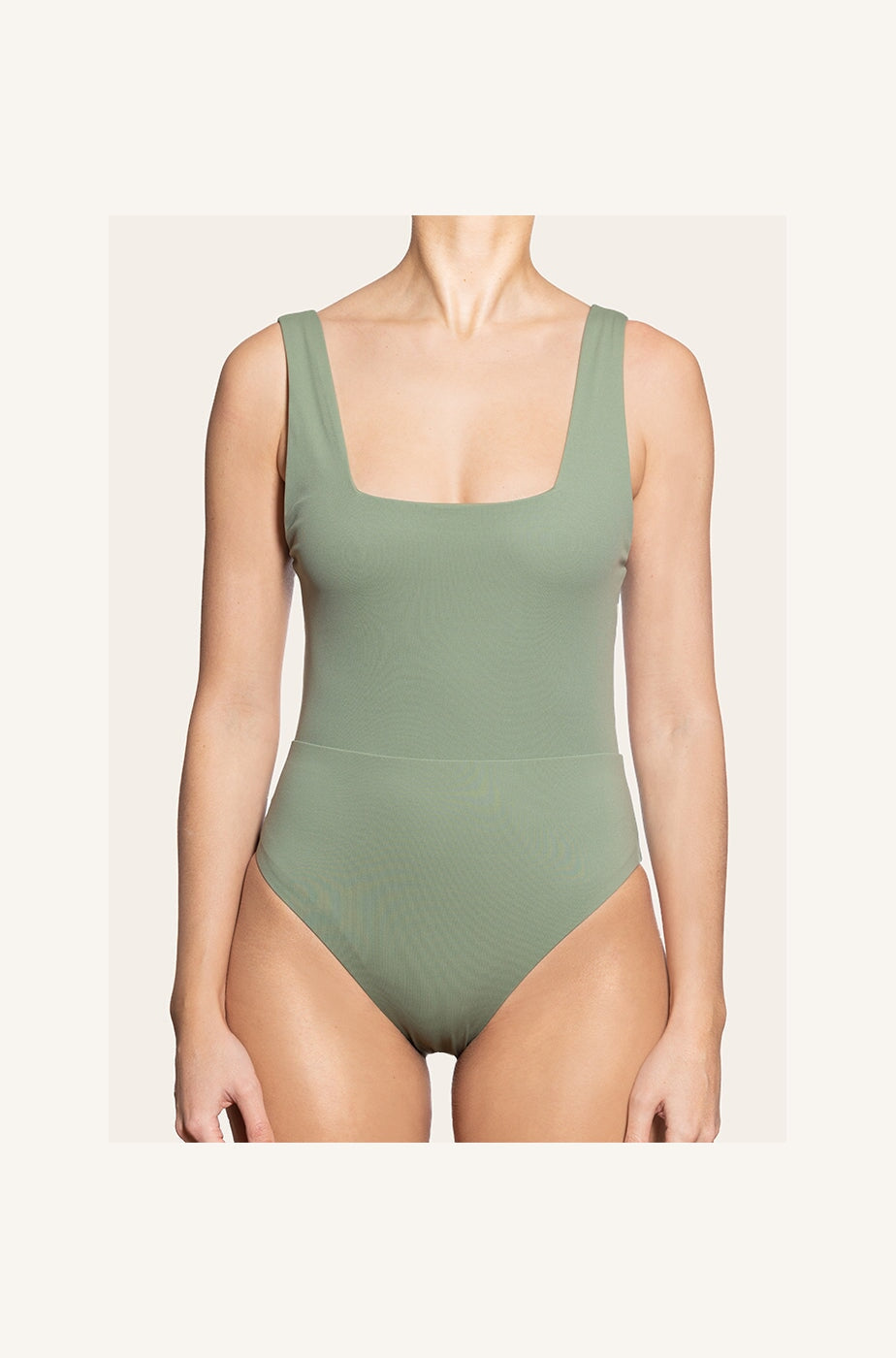 Ines in Sage Green One-Piece Swimsuit Arloe
