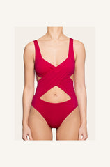 Iris in Bordeaux Red One-Piece Swimsuit Arloe