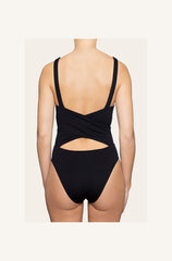 Iris in Midnight Black One-Piece Swimsuit Arloe