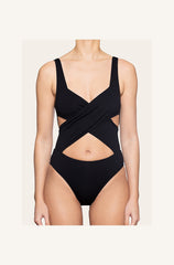 Iris in Midnight Black One-Piece Swimsuit Arloe