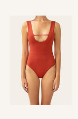 Margot in Red Salamander One-Piece Swimsuit Arloe