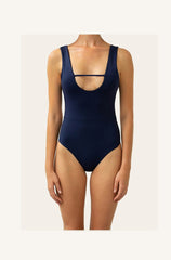 Margot in Belize Blue / Charcoal Black One-Piece Swimsuit Arloe