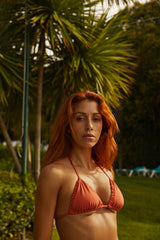 Billie Top 2.0 in Burnt Orange Two-Piece Bikini Arloe