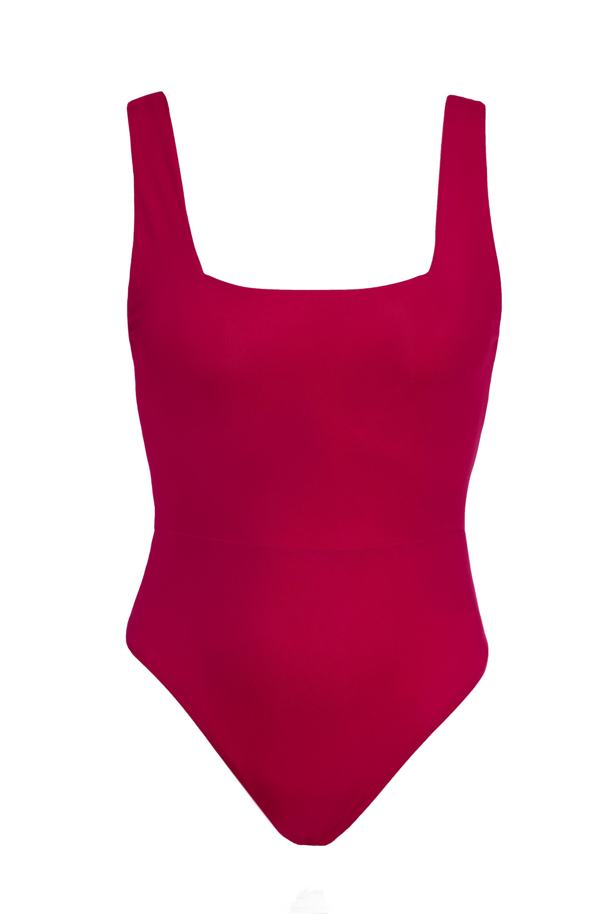 Ines in Bordeaux Red One-Piece Swimsuit Arloe