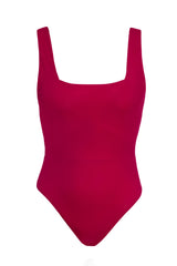Ines in Bordeaux Red One-Piece Swimsuit Arloe