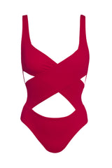 Iris in Bordeaux Red One-Piece Swimsuit Arloe