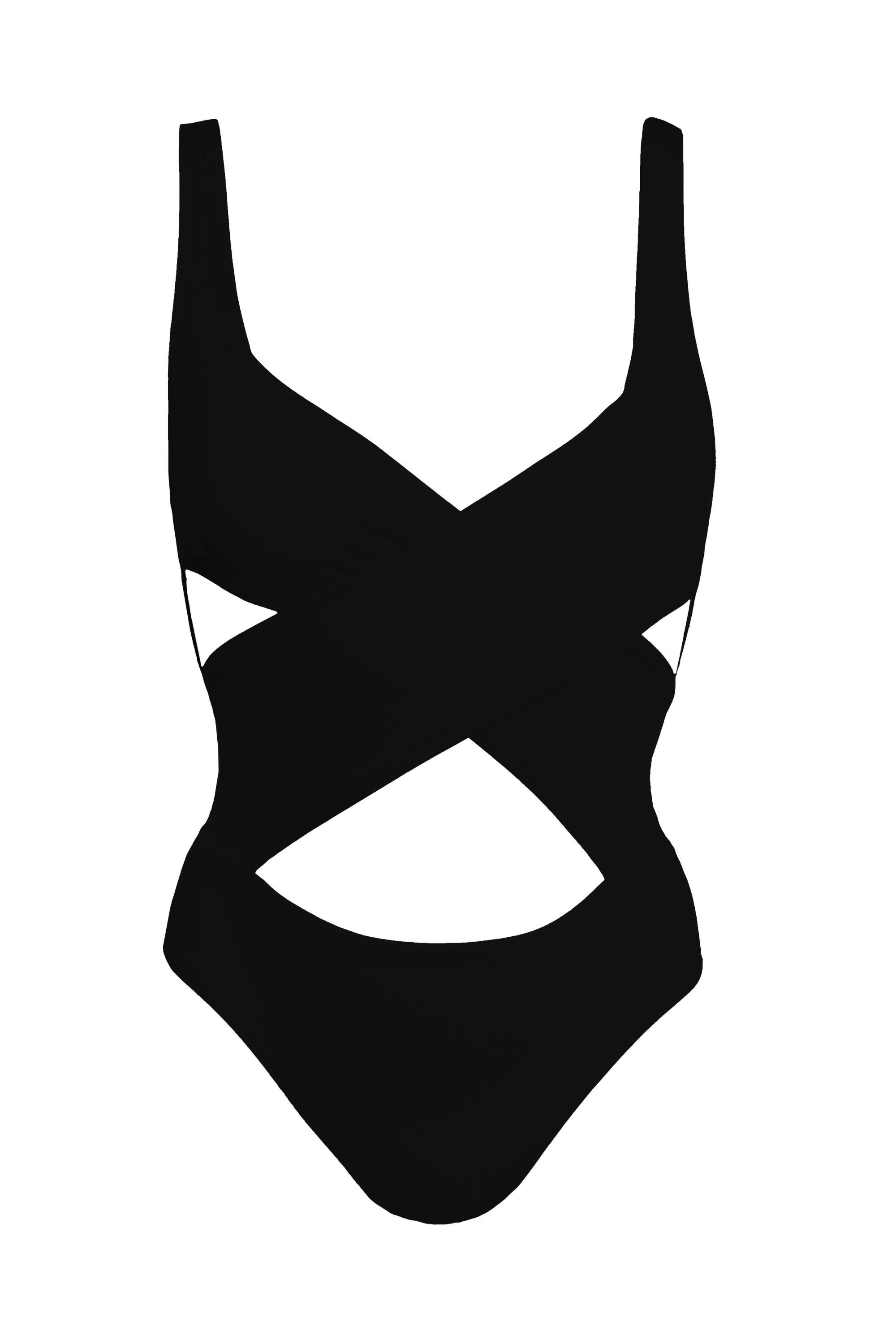 Iris in Midnight Black One-Piece Swimsuit Arloe