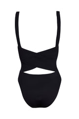 Iris in Midnight Black One-Piece Swimsuit Arloe