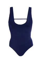 Margot in Belize Blue / Charcoal Black One-Piece Swimsuit Arloe