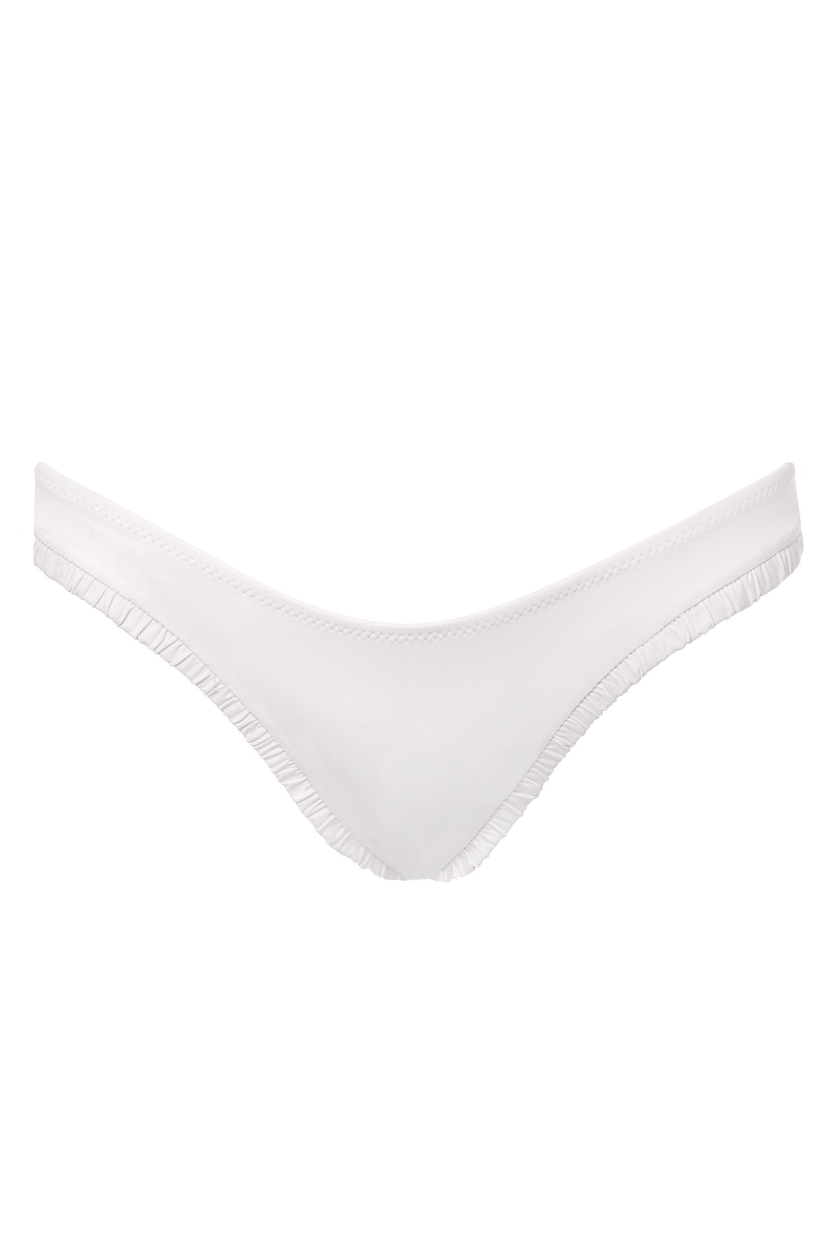 Rosie Bottom in Edelweiss White Two-Piece Bikini Arloe