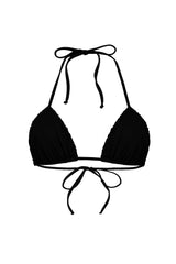 Our Billie Bikini triangle top is a timeless classic triangle and is detailed with the Arloe signature crunch. It features self tie straps at the neck and back for a fully customisable fit.   It is a perfect match for our Billie Bottom.