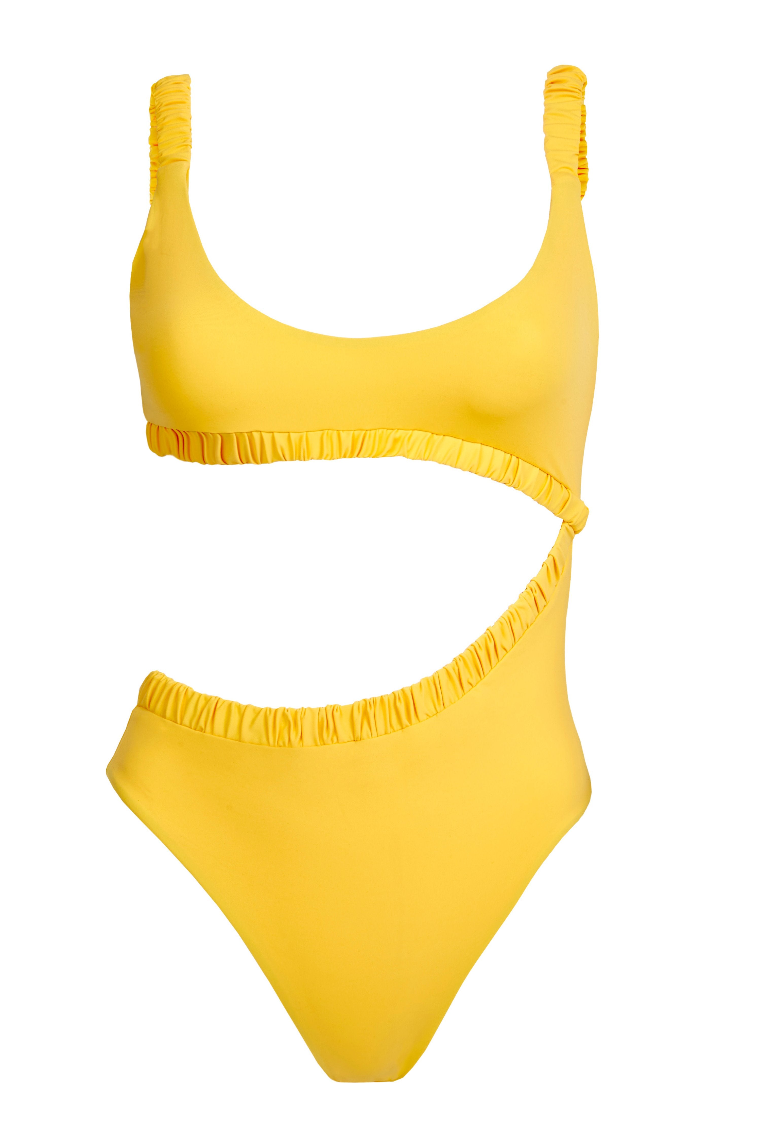 Daphne in Sunflower Yellow One-Piece Swimsuit Arloe