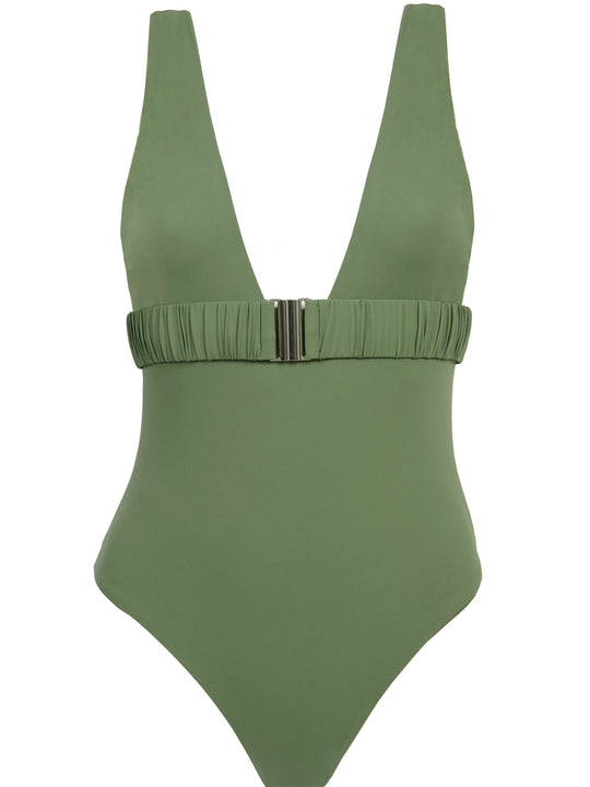 Nola in Sage Green / White Straps