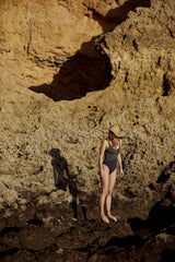 Mischa in Olive Green / Charcoal One-Piece Swimsuit Arloe