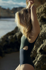 Mischa in Olive Green / Charcoal One-Piece Swimsuit Arloe