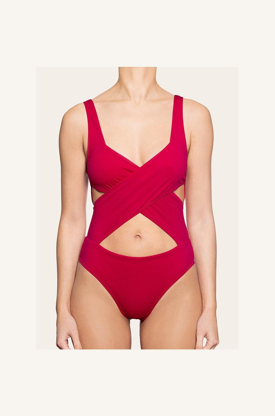 Iris in Bordeaux Red One-Piece Swimsuit Arloe 