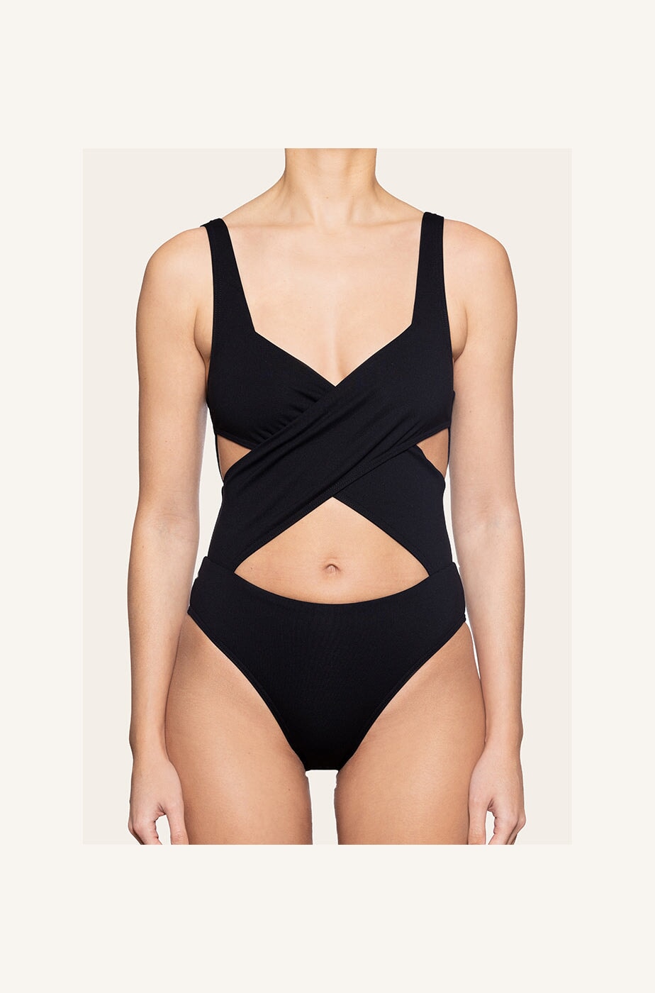 Iris in Midnight Black One-Piece Swimsuit Arloe 