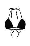 Our Billie Bikini triangle top is a timeless classic triangle and is detailed with the Arloe signature crunch. It features self tie straps at the neck and back for a fully customisable fit.   It is a perfect match for our Billie Bottom.