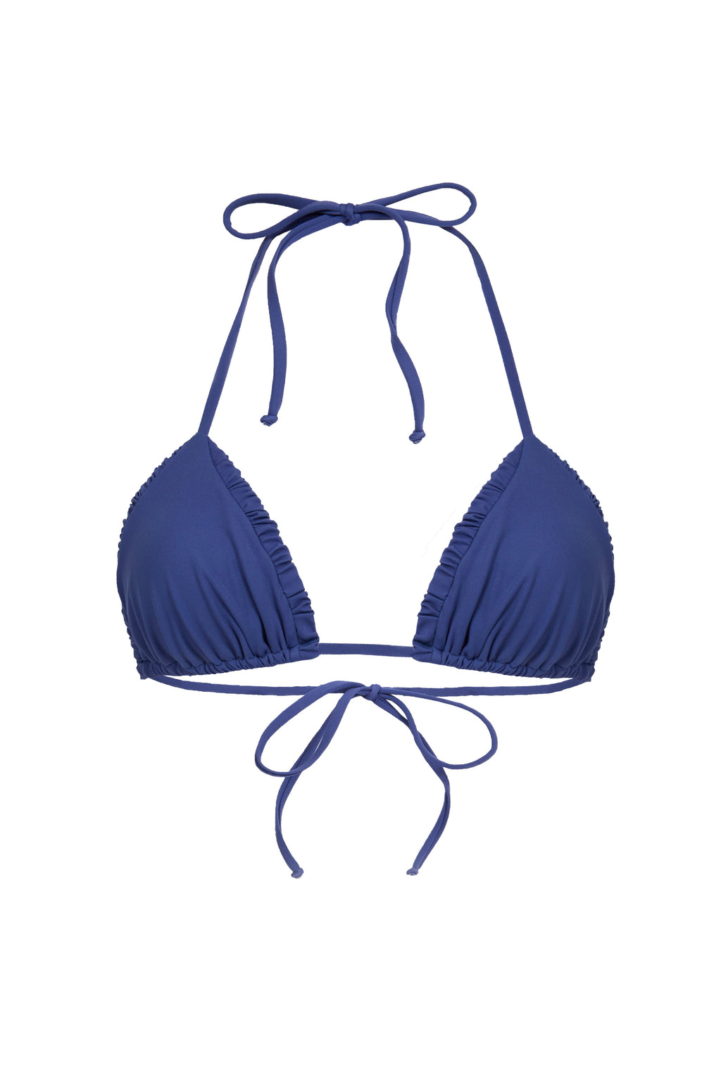 Our Billie Bikini triangle top is a timeless classic triangle and is detailed with the Arloe signature crunch. It features self tie straps at the neck and back for a fully customisable fit.   It is a perfect match for our Billie Bottom.