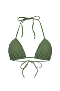 Our Billie Bikini triangle top is a timeless classic triangle and is detailed with the Arloe signature crunch. It features self tie straps at the neck and back for a fully customisable fit.   It is a perfect match for our Billie Bottom.